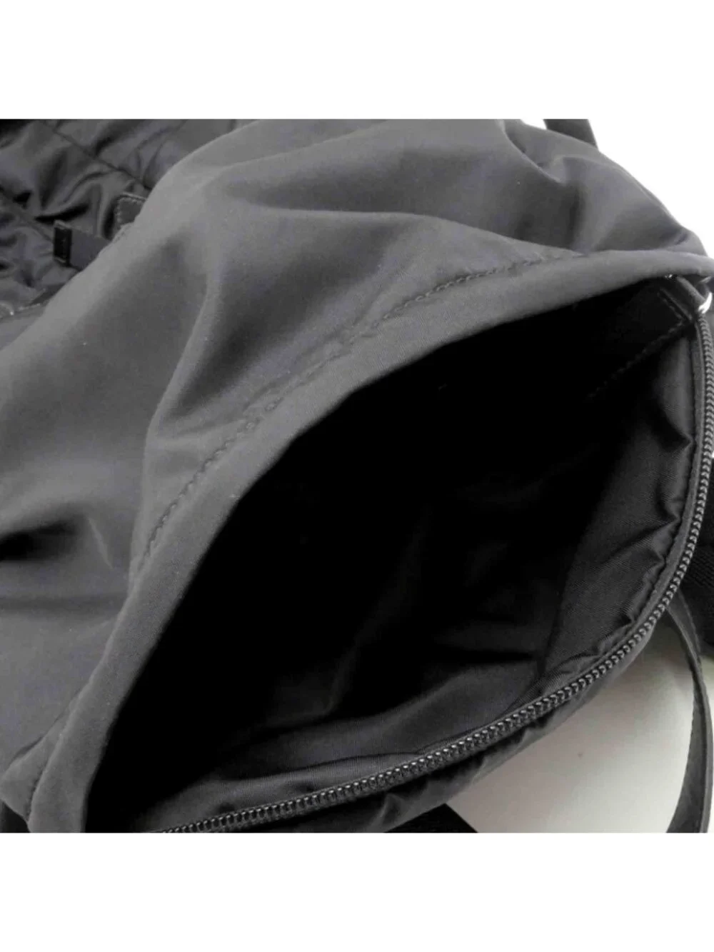 Prada Re-Nylon Saffiano Leather Backpack Black Silver Ny Nylon